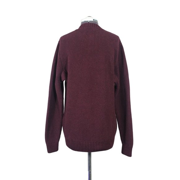 Duluth Trading men's chunky knit burly two‎ button retirement Henley sweater M - Picture 3 of 10